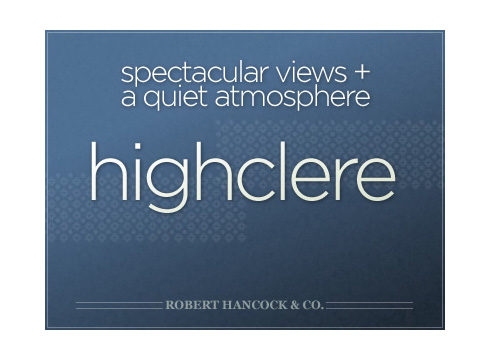Highclere website cover page