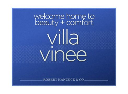 Villa Vinee website cover page
